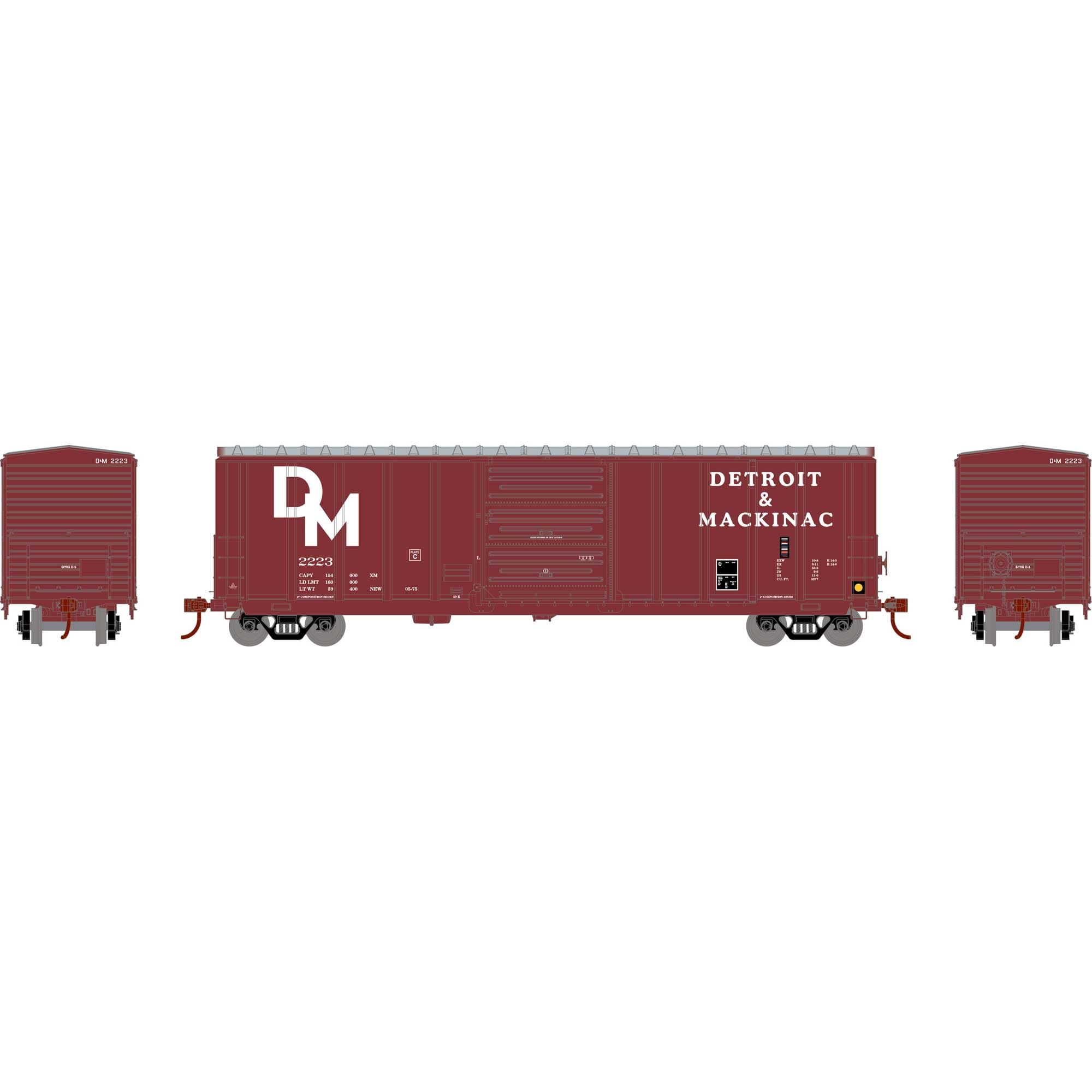 Athearn HO 50' PS 5277 Box D&M #2223 ATH15953 HO Rolling Stock