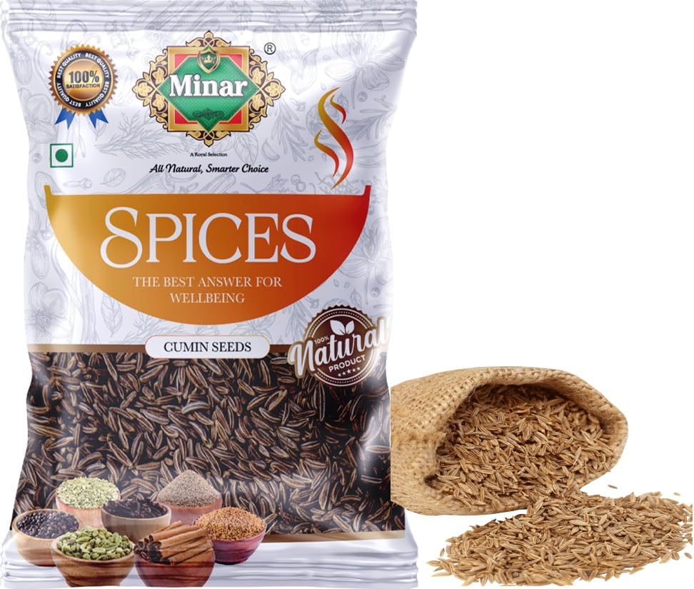 Minar Whole Cumin Seeds (Jeera) - 100Gr Pack | Freshly Harvested, Non-GMO | Aromatic Spice for Authentic Indian Cuisine | Perfect for Curries, Rice, and Seasoning (B0D2265JNV) Amazon Price History, Amazon Price Tracker