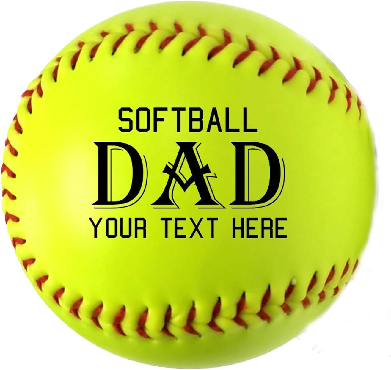 Personalized Custom Softball for Dad from Daughter, Son, Kids | Customized Softball with Name or Text Gift for Father’s Day