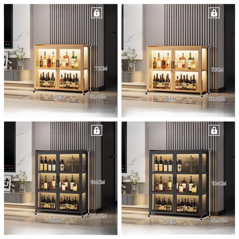 Amazon.co.jp: AOUDNウイスキー 棚 、酒棚 ディスプレイ （ライト