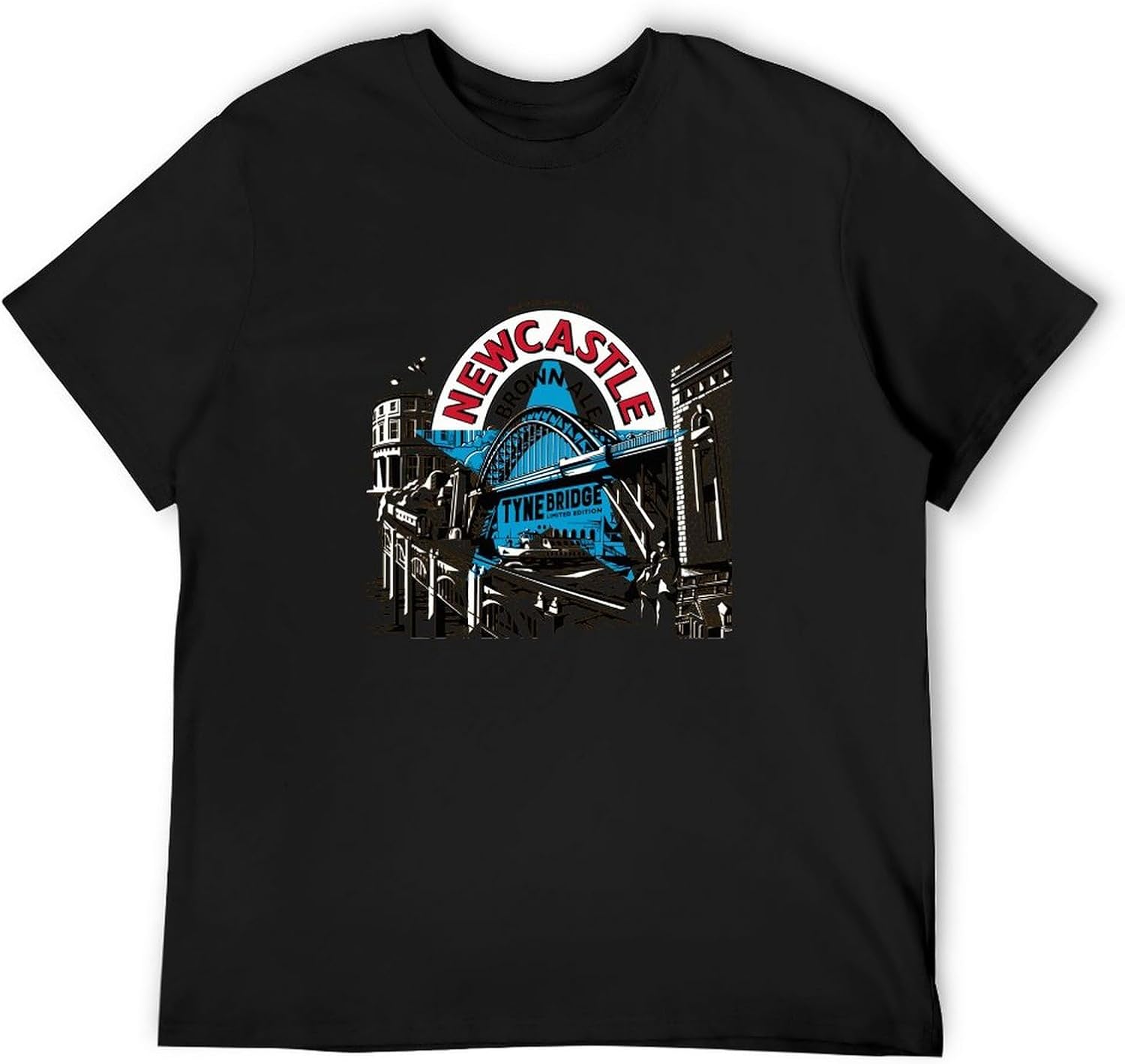 Newcastle Brown Ale Men T-Shirt Printed Camiseta Black Tee