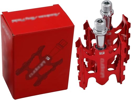 Miniatura 7 de Rwlre Pedales de bicicleta, pedal de bicicleta plegable con rodamiento sellado para aleación de aluminio, antideslizantes, MTB BMX, pedales