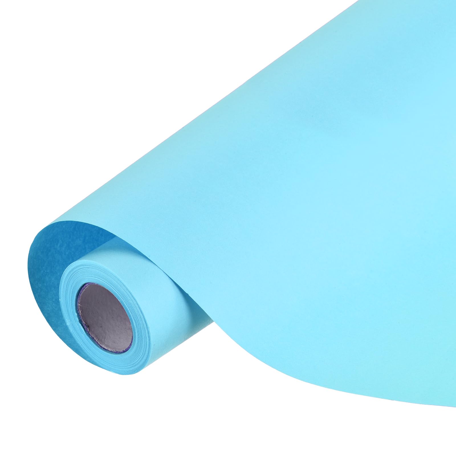 sourcing map Kraft Wrapping Paper Roll, 44.5cm x 1100cm Decorative Paper for Gift Wrapping Bouquet Flower Bulletin Board Art Painting Craft Packaging Shipping, Blue 80GSM