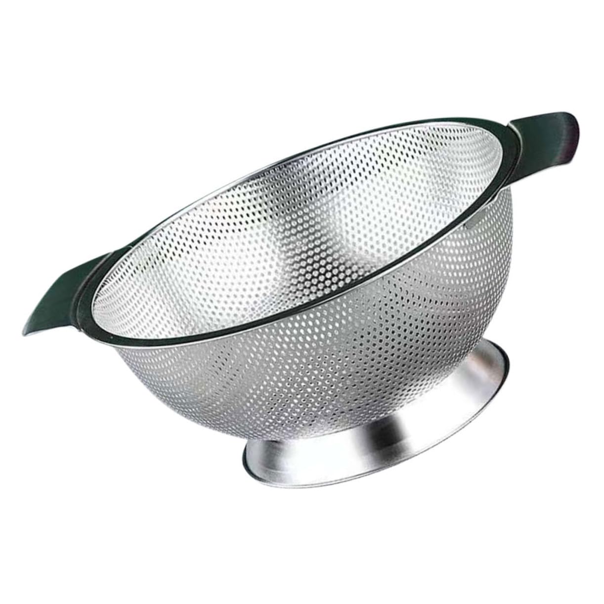 Colador Escurridor de Arroz Redondo de Acero Inoxidable Plata