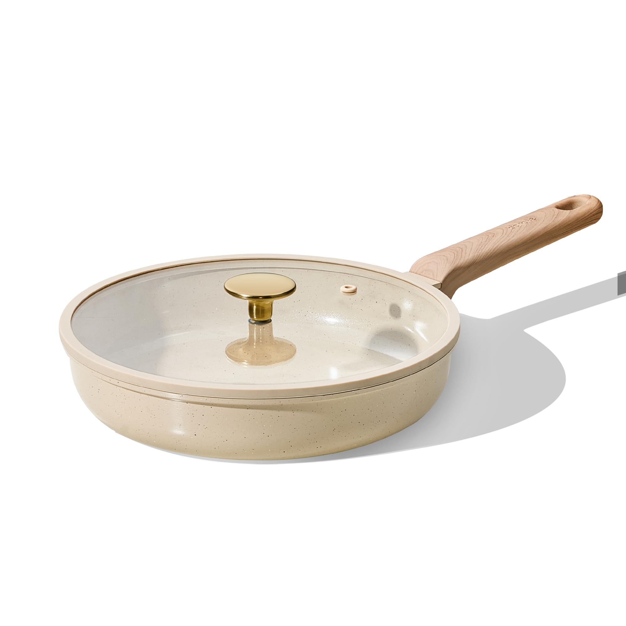 CAROTE 10 Frying Pan Set Non-Toxic PTFE PFOA Free Fry Pan Omelet Pan Compatible with Induction Ceramic Gas