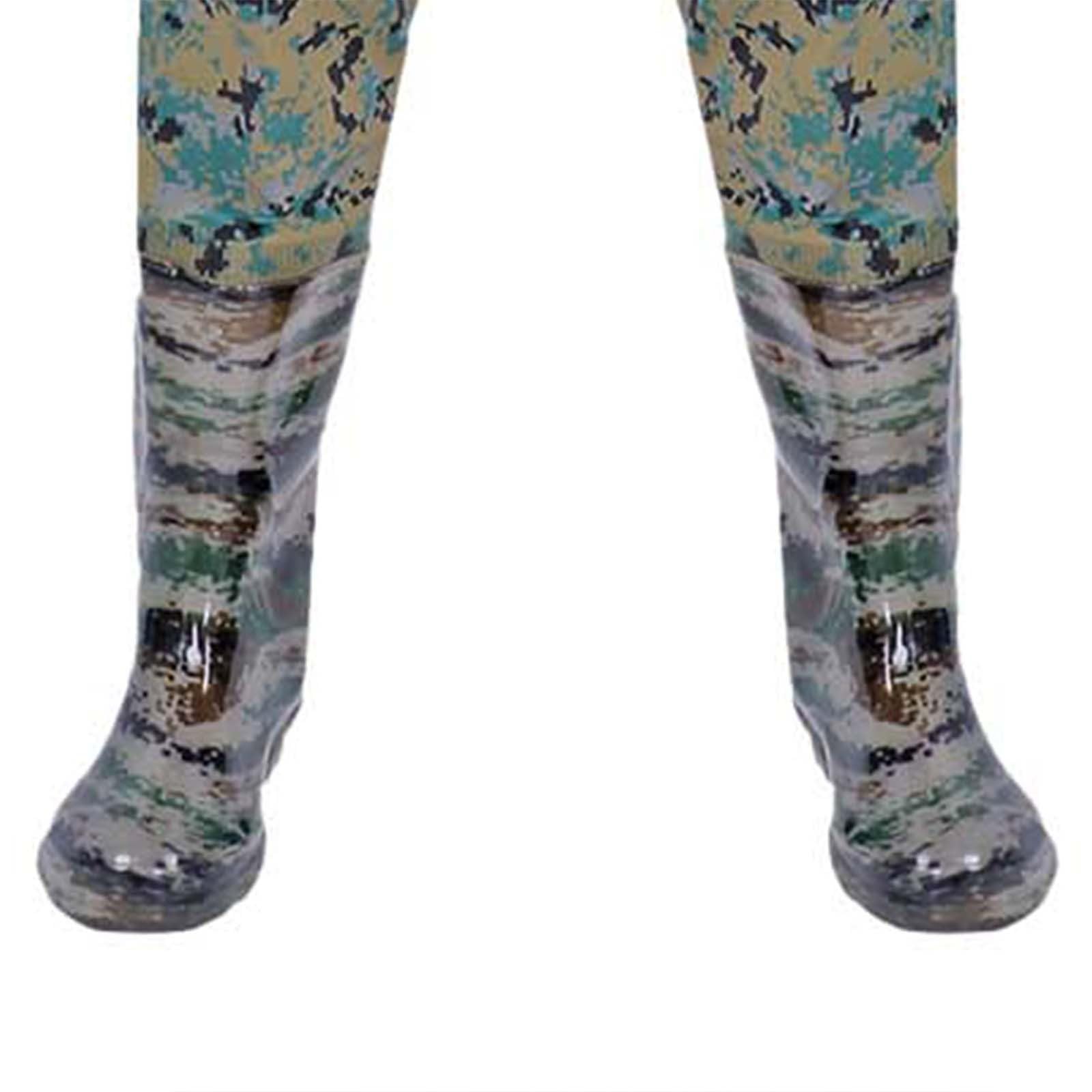 Trampolieri mimetici impermeabili da uomo, resistenti con cinghie regolabili, in PVC leggero, per pesca e caccia, pantaloni da guado resistenti per attività all'aperto, caccia ideale