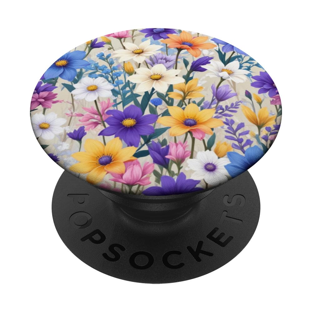 Aconite Light Blue Flowers PopSockets Adhesive PopGrip
