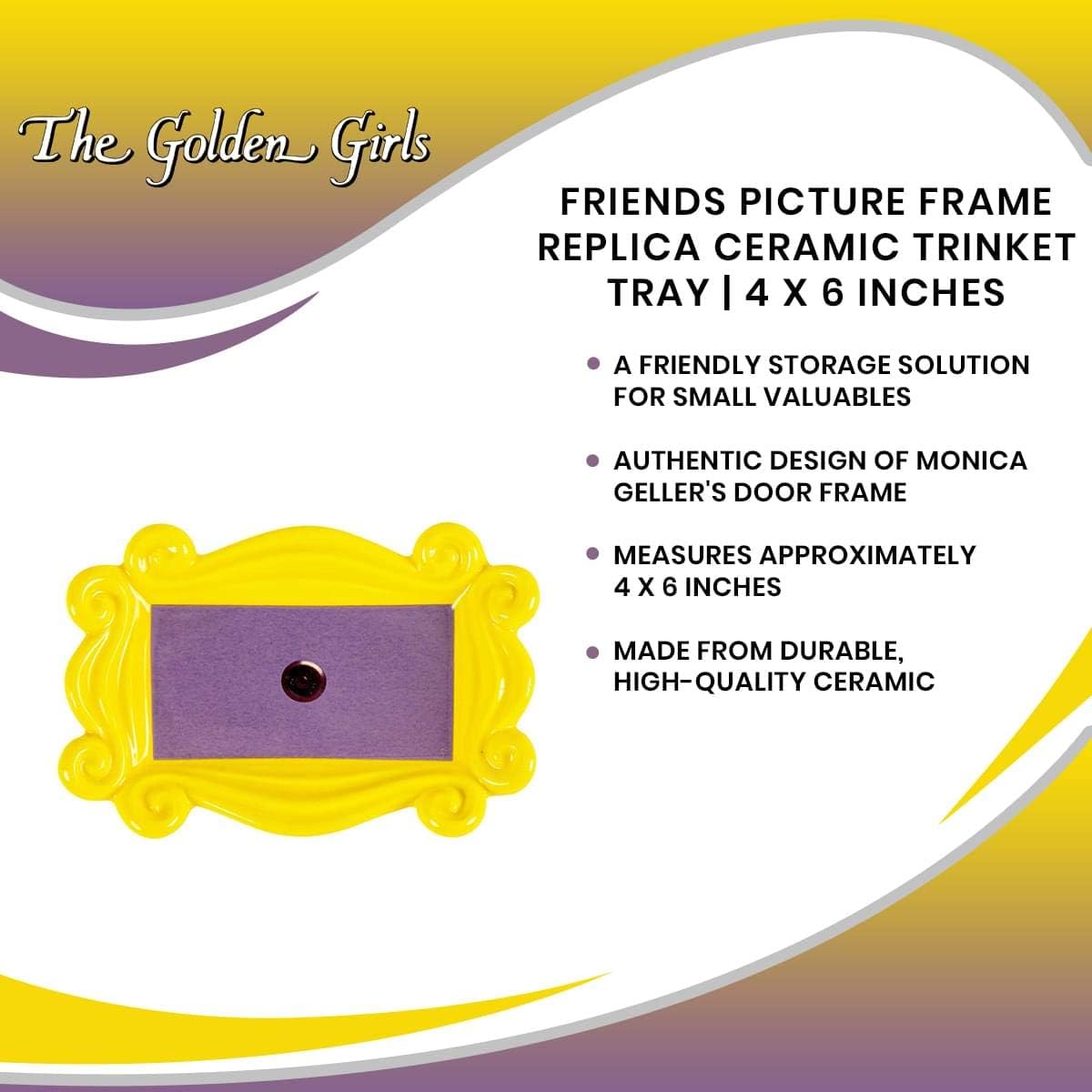 Ukonic Friends TV Show Ceramic Trinket Tray | Authentic Replica Of Monica Geller's Picture Frame Peephole | Decor Accent And Storage Dish For Jewelry, Accessories, Keys, Small Valuables | 4 x 6 Inches