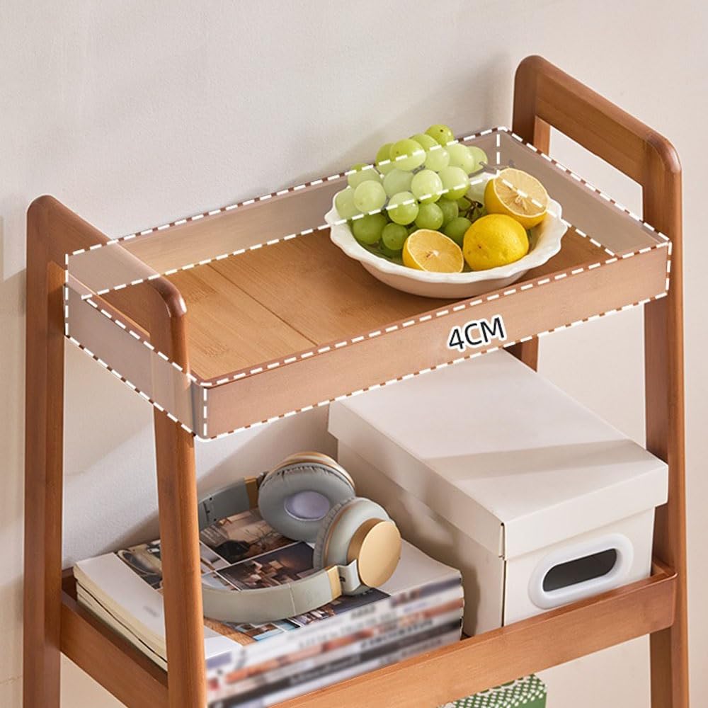 Librerie Scaffale a Scala for Libri Semplice portaoggetti autoportante for Snack Contro Il Muro Adatto for Bagno, Soggiorno, Studio, Ufficio(Bruin,Grande)