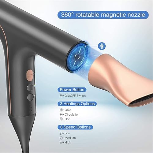 Miniatura 3 de HXNINE Secador de pelo profesional infrarrojo negativo iónico secador de pelo caliente y frío para salón de belleza de pelo eléctrico secador de pelo
