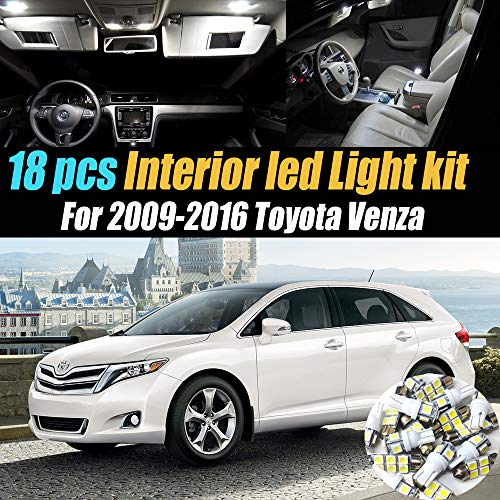 Kit de 18 luces LED interiores blanco 6000K para Toyota Venza miniatura 1