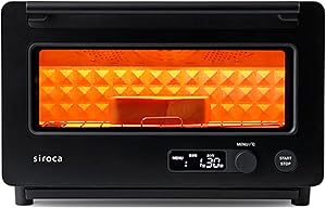 シロカ すばやきトースター [90秒で極上トースト/炎風テクノロジー/かんたん操作/かしこいオートモード/クロワッサン/焼き芋/ノンフライ調理/庫内高さ業界最高クラス10cm/オーブントースター] ST-2D351 ブラック