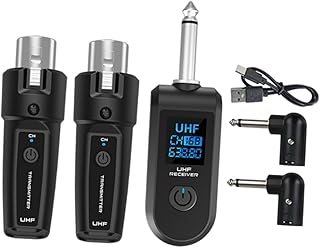 Meriglare mic transmissor receptor guitar system recarregável xlr