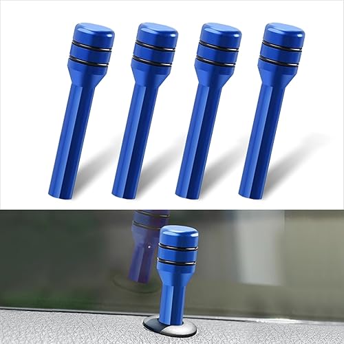 Paquete de 4 pomos para cerradura de puerta de automóvil, pasadores de aleación de aluminio para cerradura de puerta interior, suministros