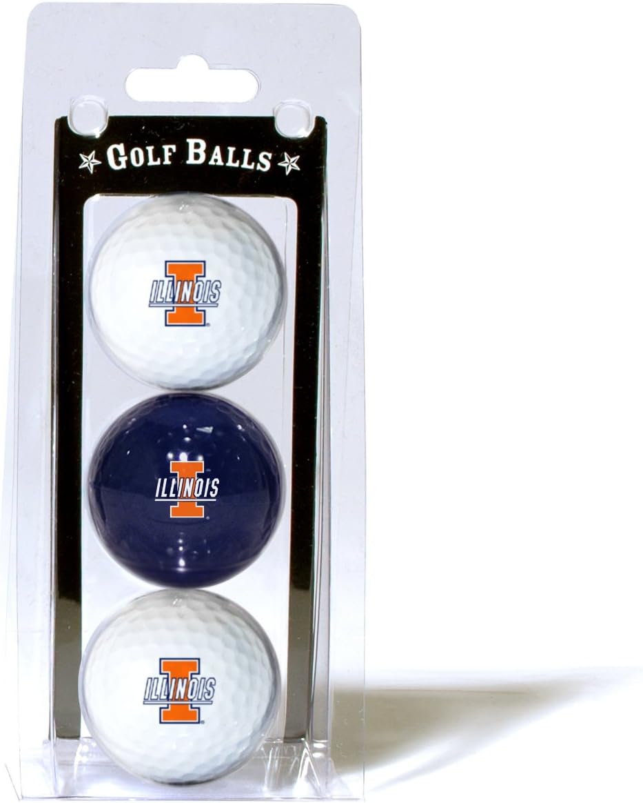 Team Golf NCAA Regulation Size Golf Balls, 3 Pack, Full Color Durable Team Imprint (Ball Color May Vary)