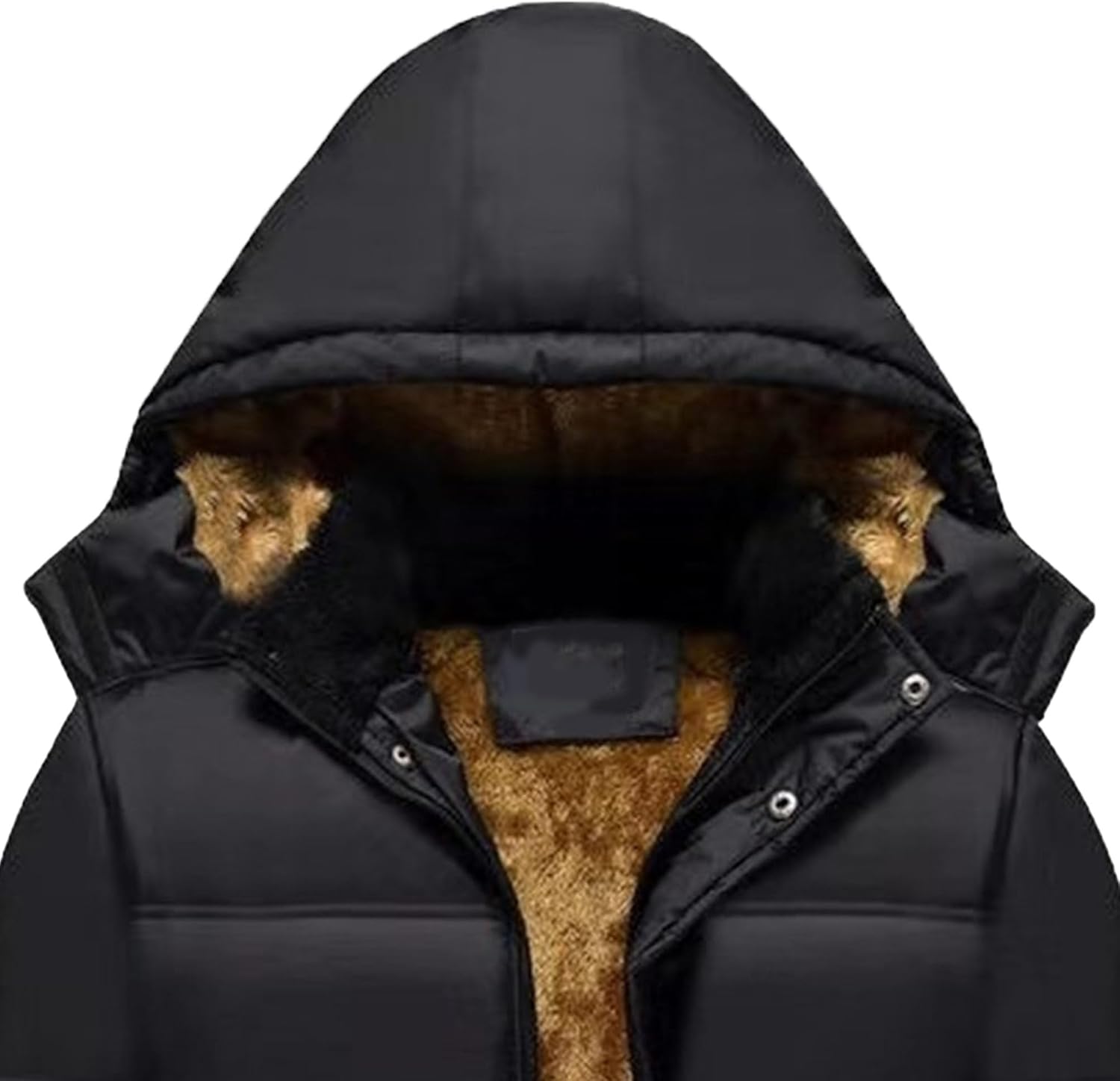 Maiyifu-GJ Men's Winter Jacket Hooded Parka Jackets Windproof Warm Thicken Fleece Lined Coat Windbreaker