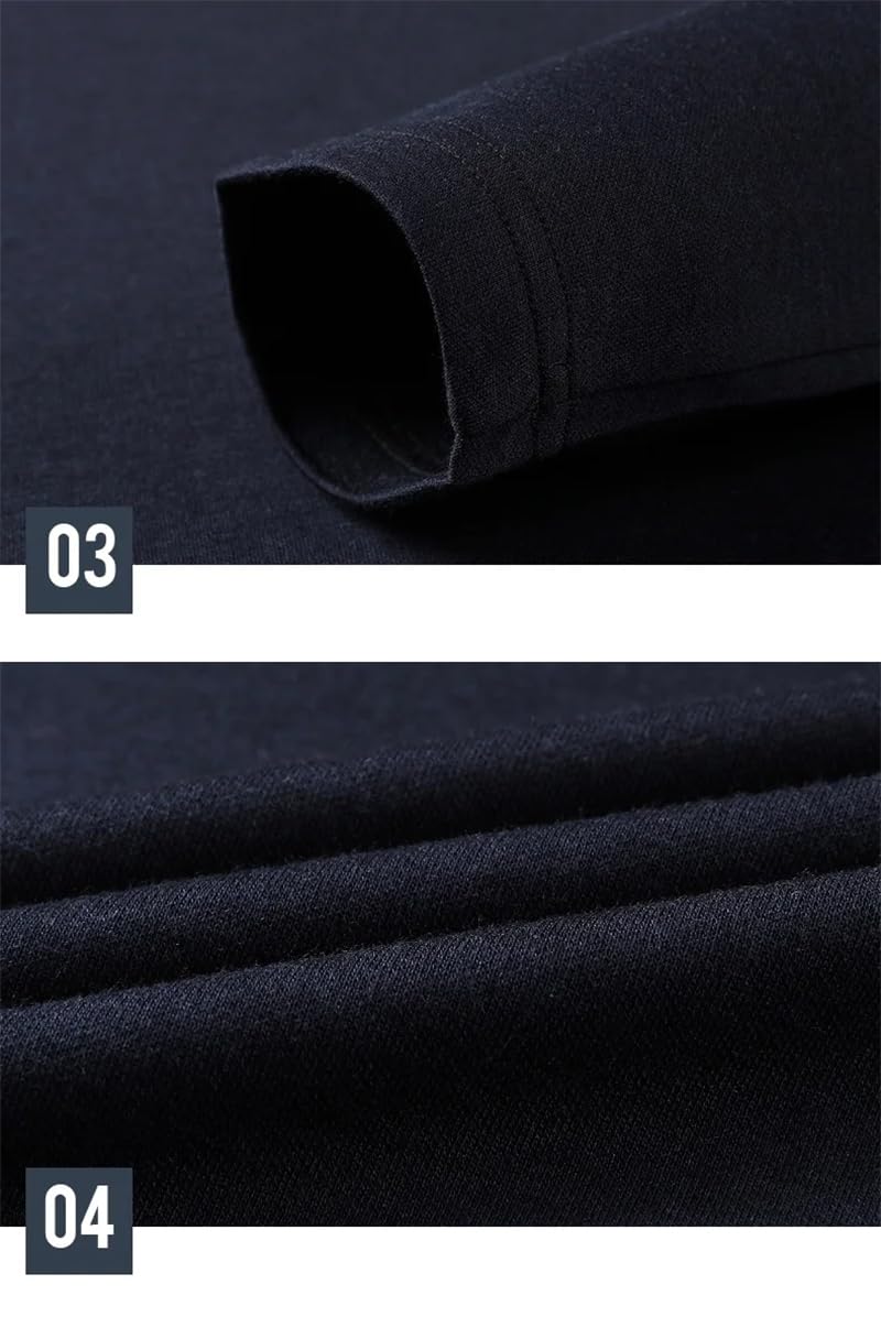 Maglietta da uomo girocollo tinta unita morbida manica lunga top casual fit basic business pullover top
