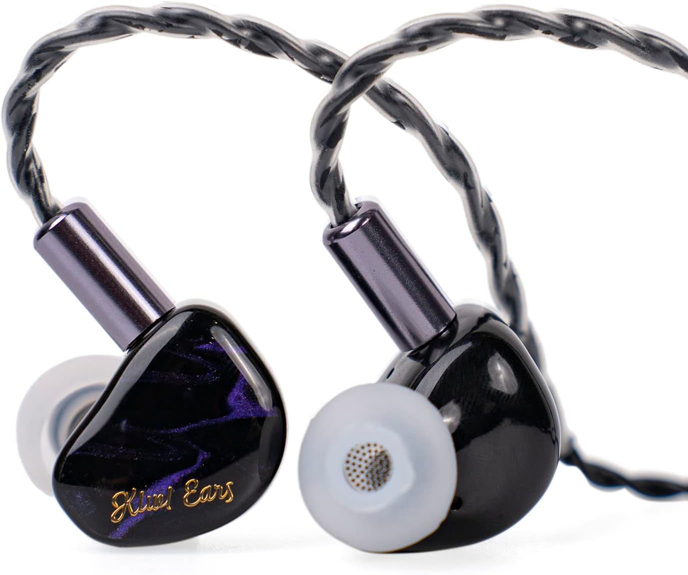 Kiwi Ears カデンツァ インイヤーモニター 10mm ベリリウム ダイナミックドライバー IEM イヤホン HiFi Studio 有線イヤホン 3Dプリントキャビティ 取り外し可能な2ピン 3.5mm IEMケーブル オーディオファン用 (パープル)