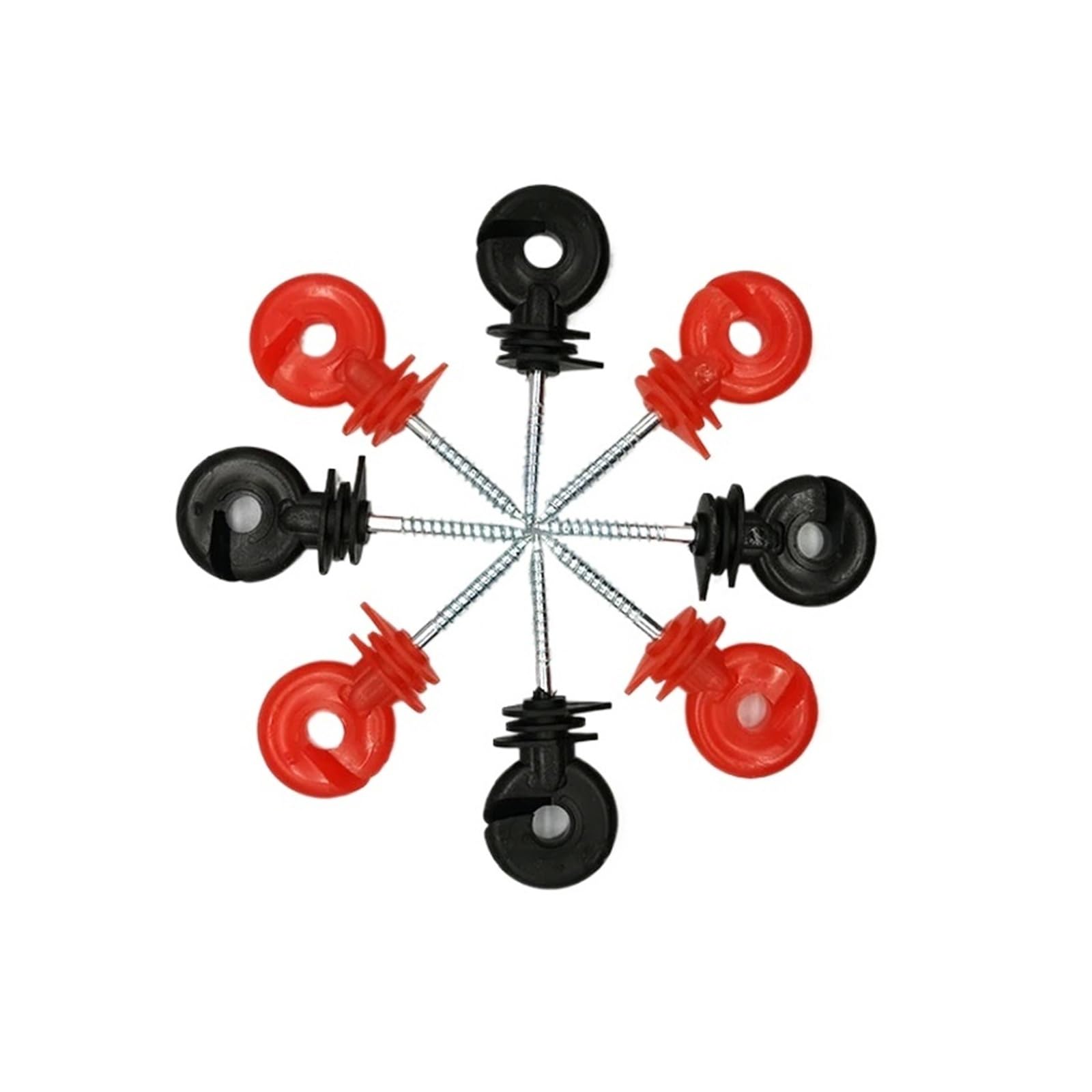 Isolatori per Recinto Elettrico 100 Pezzi 50 Pezzi 9 cm Strumento di Collegamento del Filo Isolante for Recinzione pascoli Recinzione elettrica Protezione(Black 100pcs)
