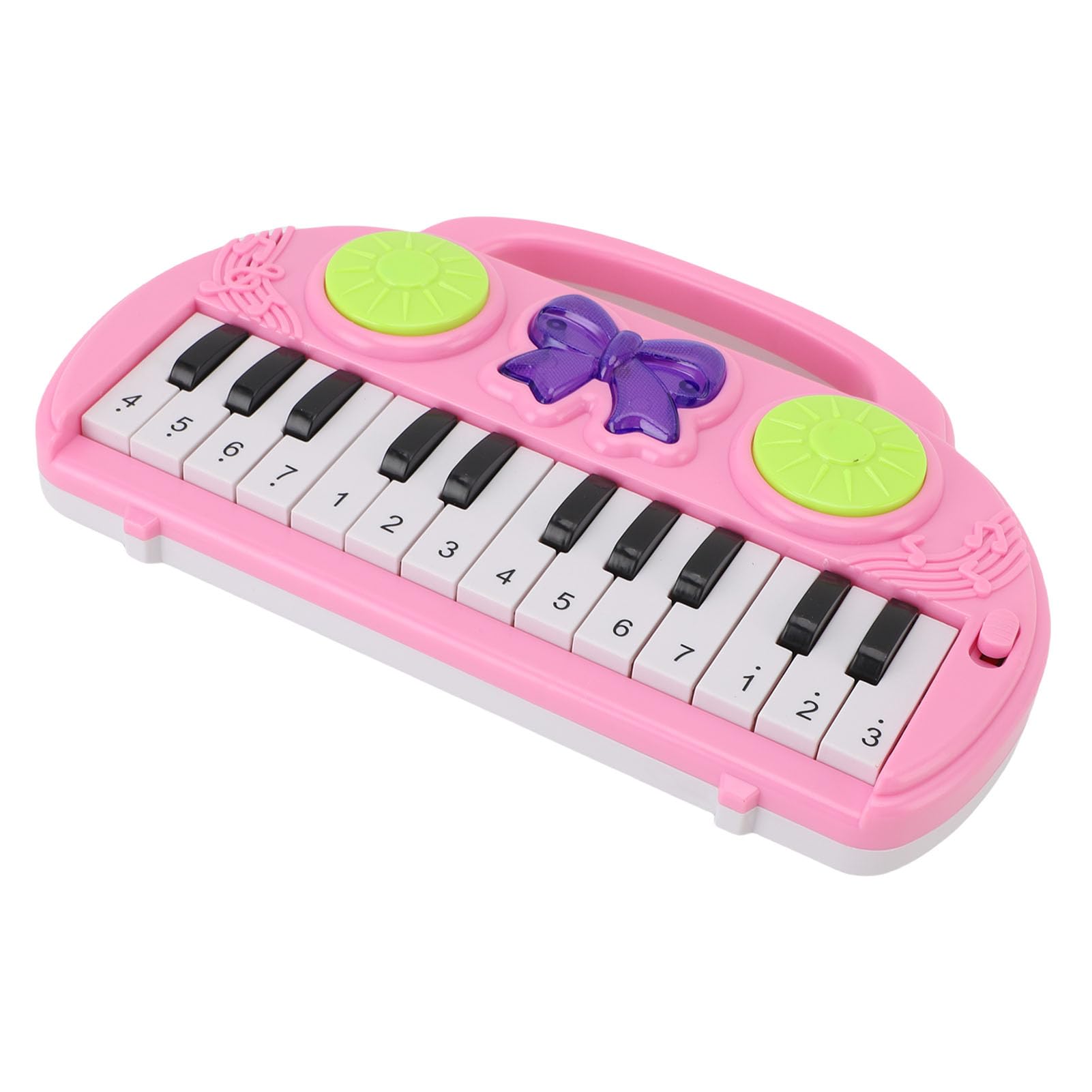 CHICIRIS Baby Keyboard Toy 4 Keys Infant Piano Toddler Musical Keyboard Multifunctional with 8 Rhythm Modes and Cartoon Design for Early Education 9.8x6.3in Portable Music Toy (Pink) - Image 2