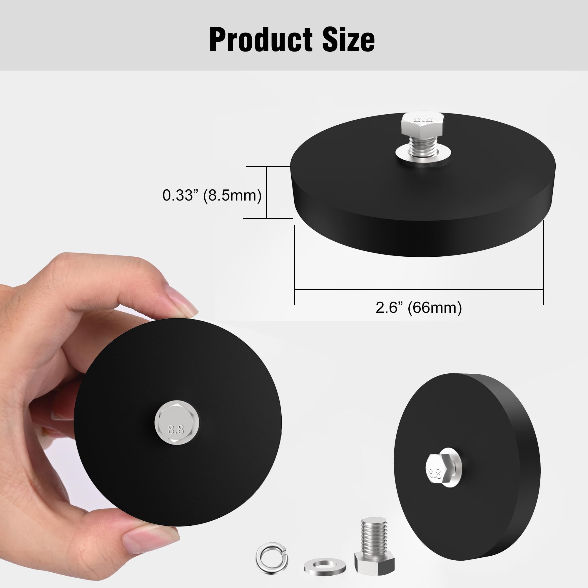 N54 Rare Earth Magnets - 65 lb Force -3