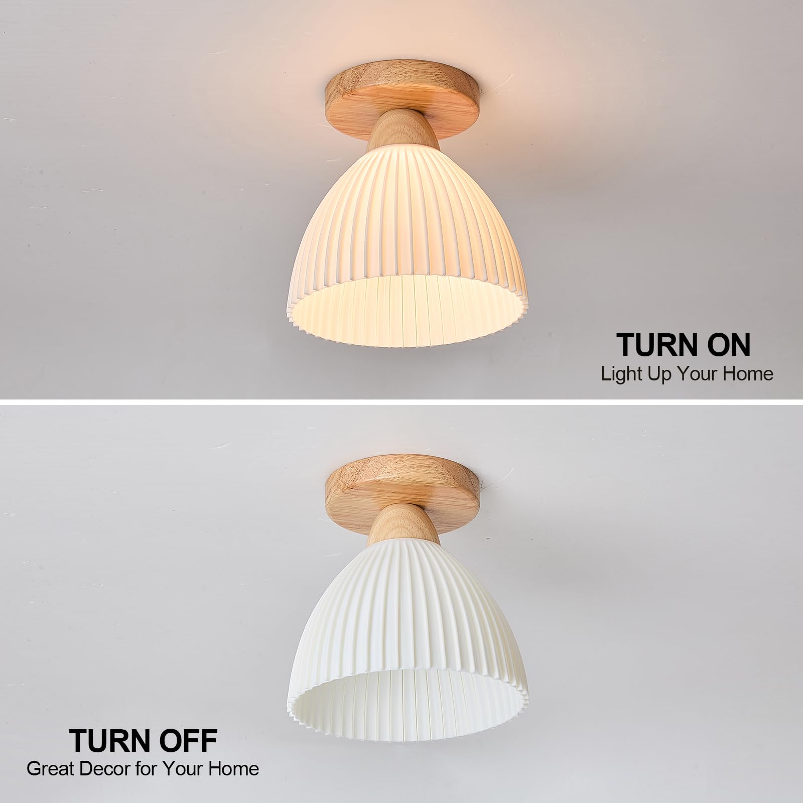 Dellemade Pack of 2 Chandelier, Flush Mount Ceiling Light, Elegant White Light Fixture - Image 2