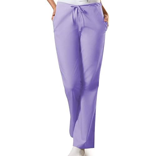 Cherokee Workwear Women Scrubs Pant Natural Rise Flare Leg Drawstring 4101