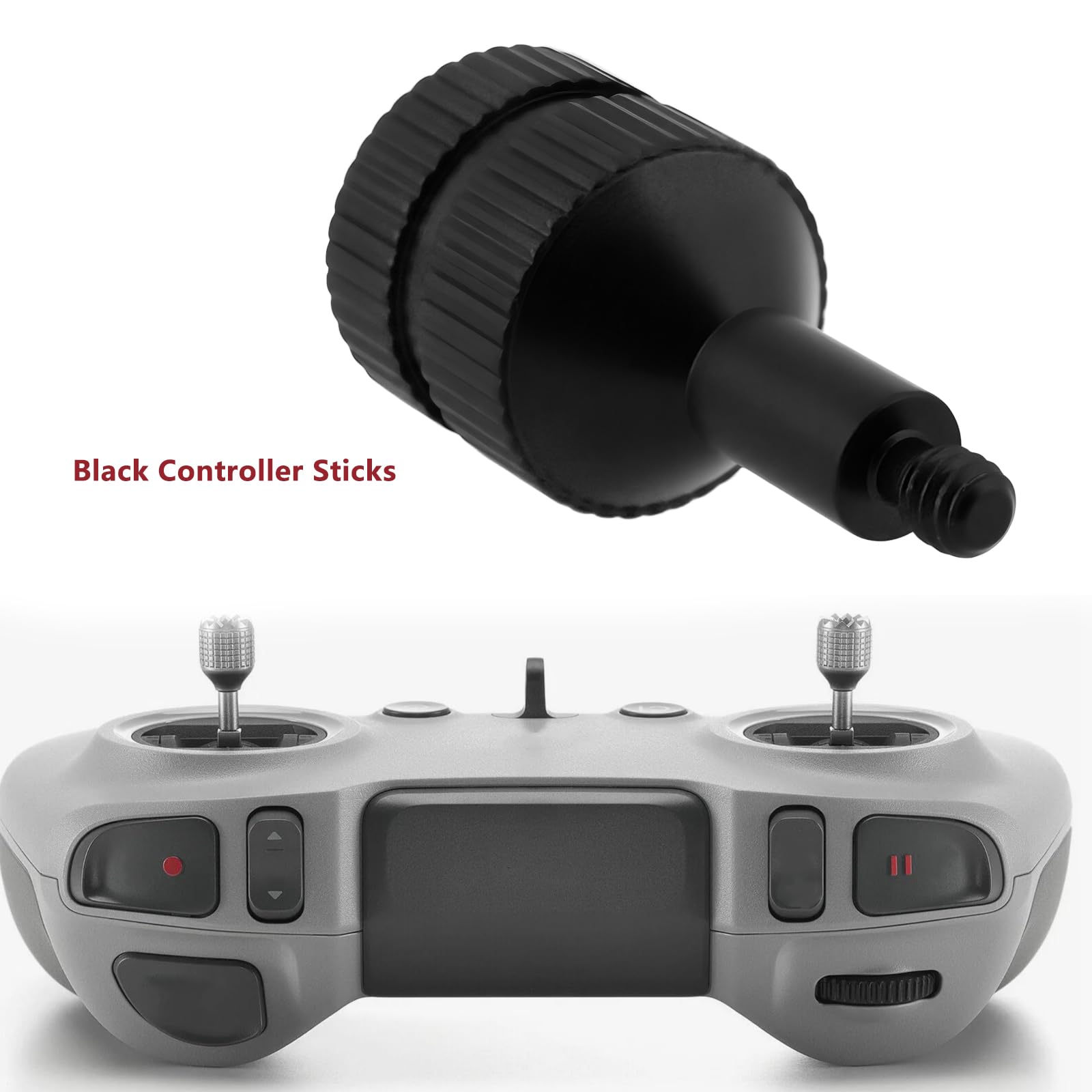 Be In Your Mind 2Pcs Black Storable Thumb Rocker Joysticks Compatible with DJI FPV Remote Control - Image 2