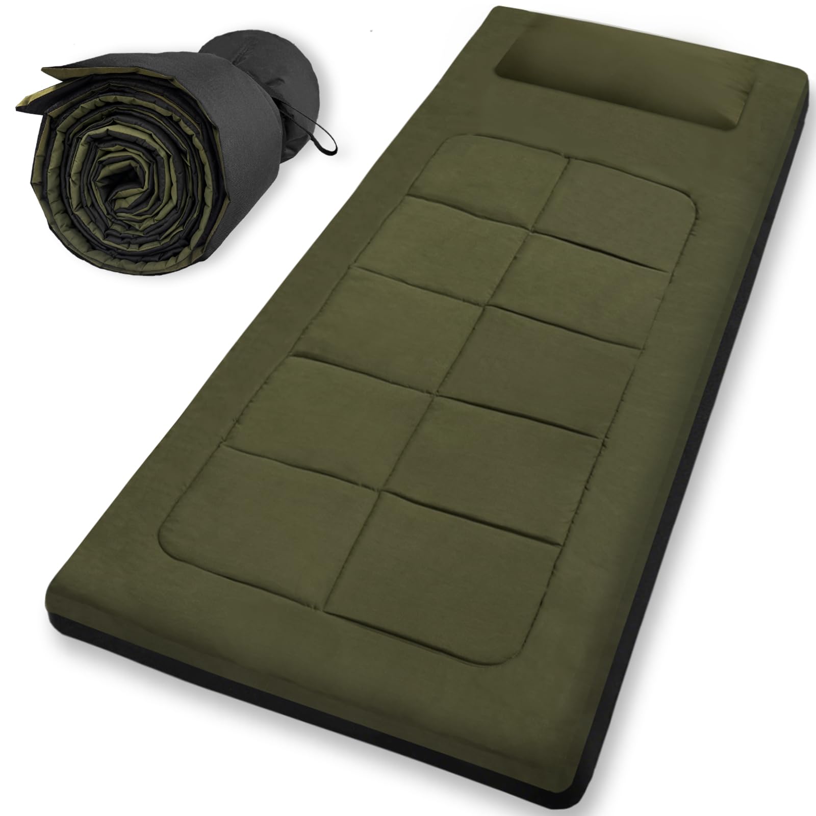 WUENLux Camping Cot Mattress 80 x 36 Inches Portable Foam Sleeping Pad Comfortable Non-Slip Foldable Mattress Lightweight Easy to Carry for Tent Guest