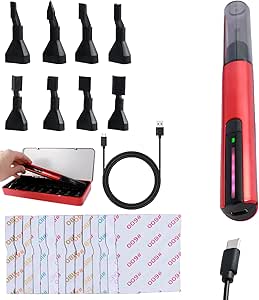 Reciprocating Sander Portable Electric Sanding Pen USB Rechargeable Mini Sander with Overload Protection 3 Gears Adjustable 8 Sanding Head Grinding Pen Sanders for Grinding Polishing DIY Crafts