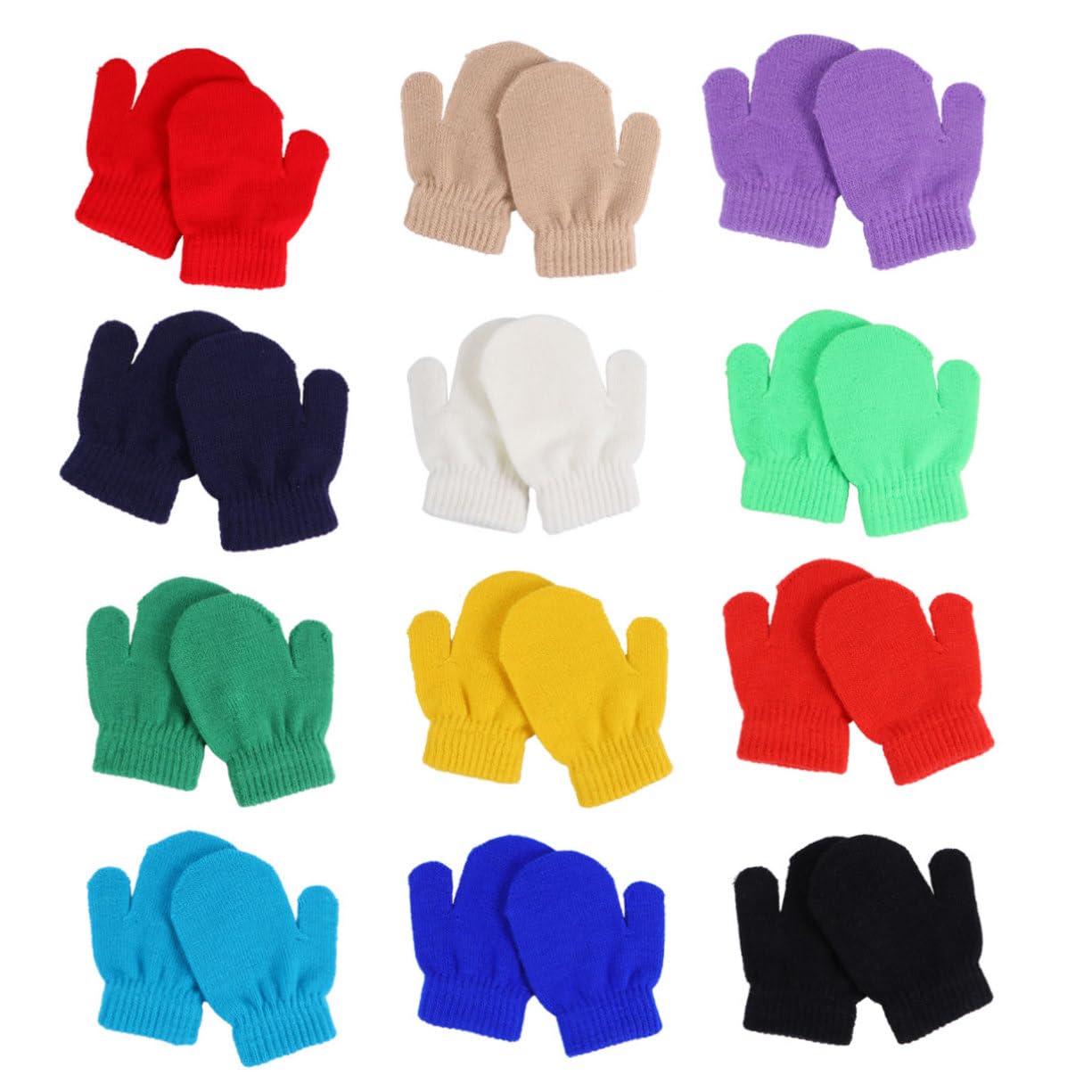 Toyvian Guantes De Punto Para Chicos De Punto Mitón Bebés Mitones Negro Empezar A Andar Pequeño Guantes Para Guantes Neutros Acrílico