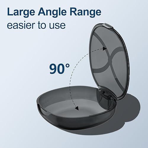 Miniatura 3 de Estuche de retención con orificios de ventilación, estuche protector bucal contenedor de almacenamiento dental (negro)