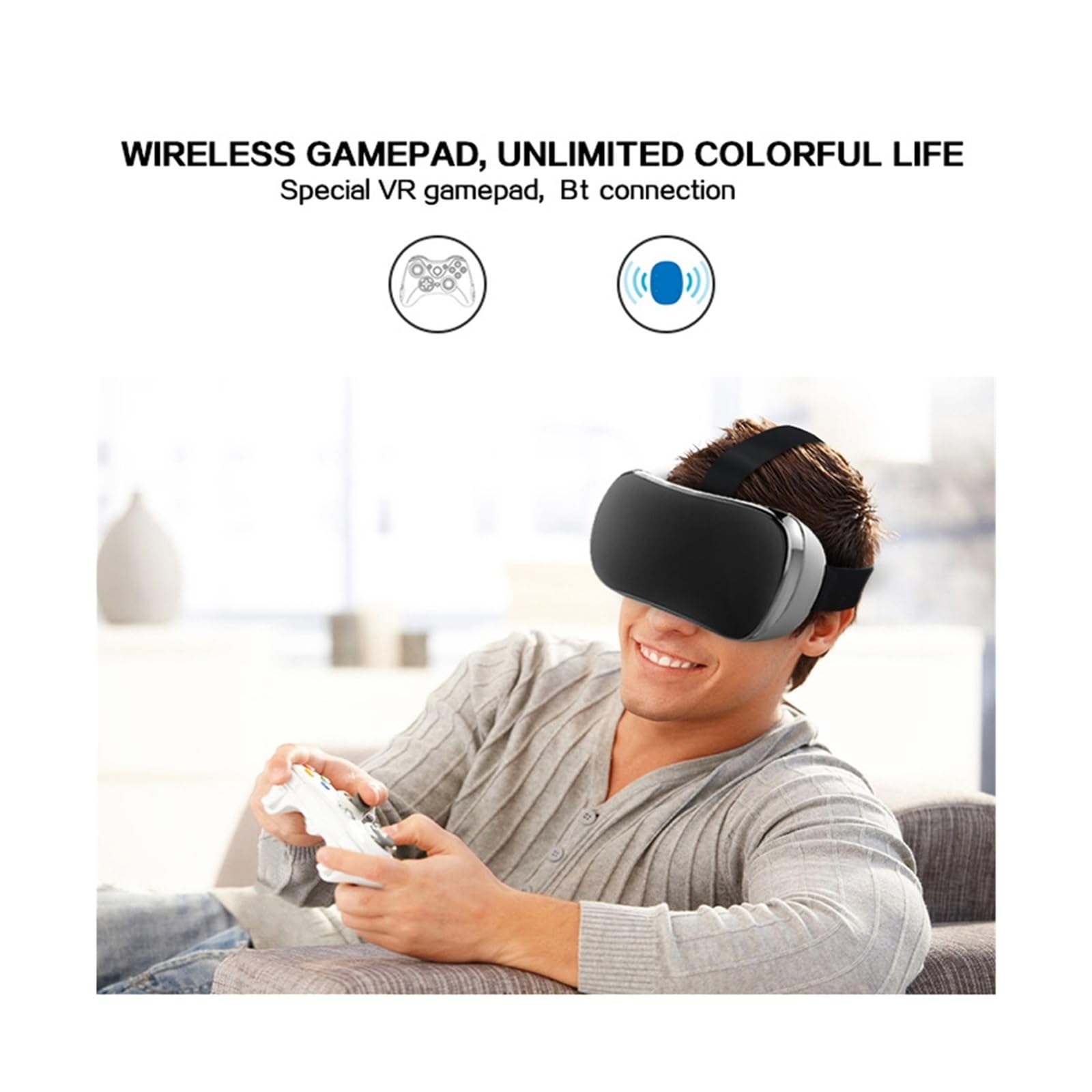Gafas de Realidad Virtual V3 Todo en uno. Pantalla 2K de 5,5 Pulgadas, 3 GB/16 GB, procesador de Cuatro núcleos, Wi-Fi, batería de 4000 mAh. Compatibles con películas y Juegos 3D.(2K Black)