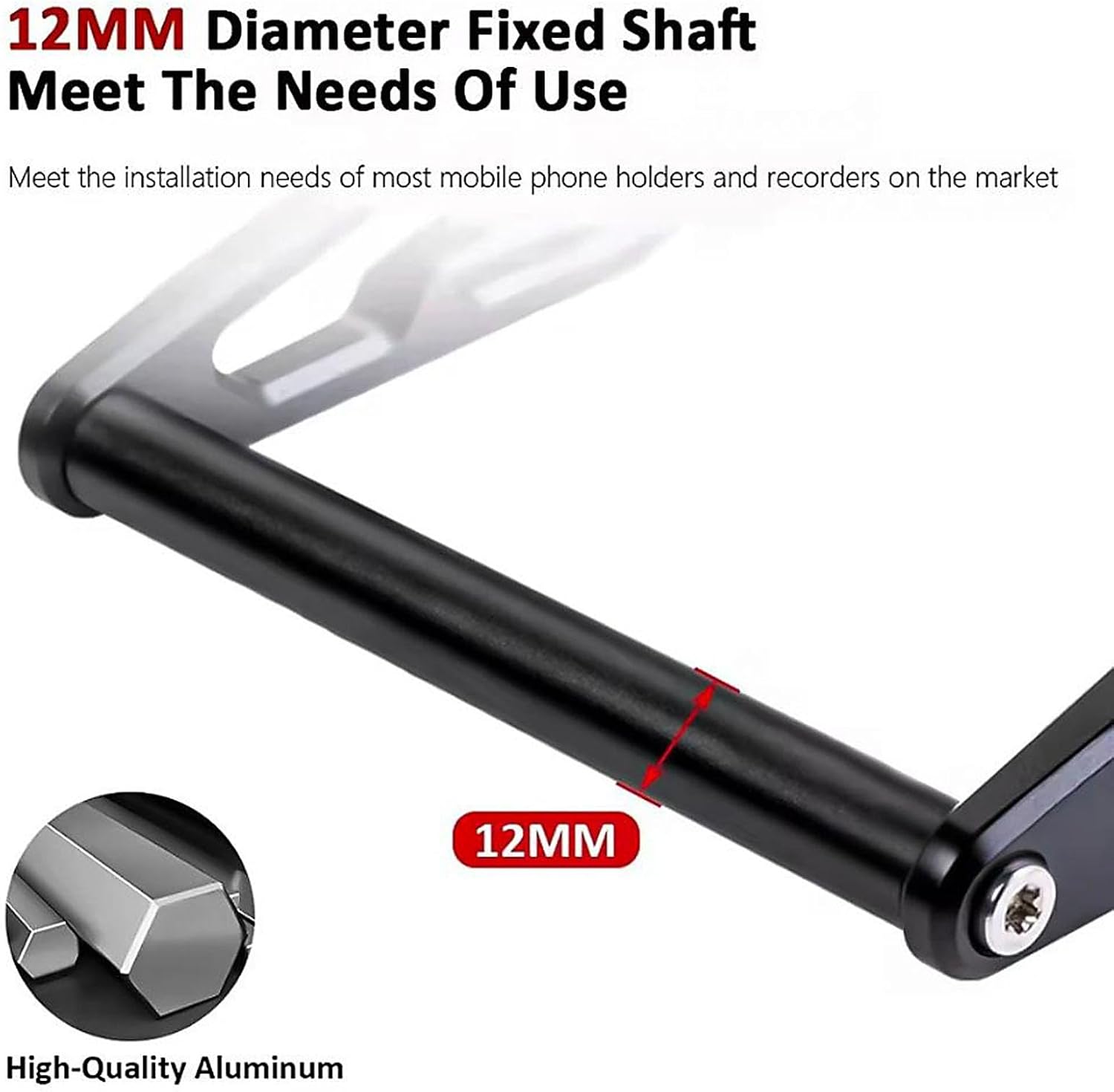 Strong Strength Motorcycle Phone Mount Handlebar Bracket Shaking Design 360 Rotation Anti Slip Pad for R1300GS General Motorcycle Navigation Bracket