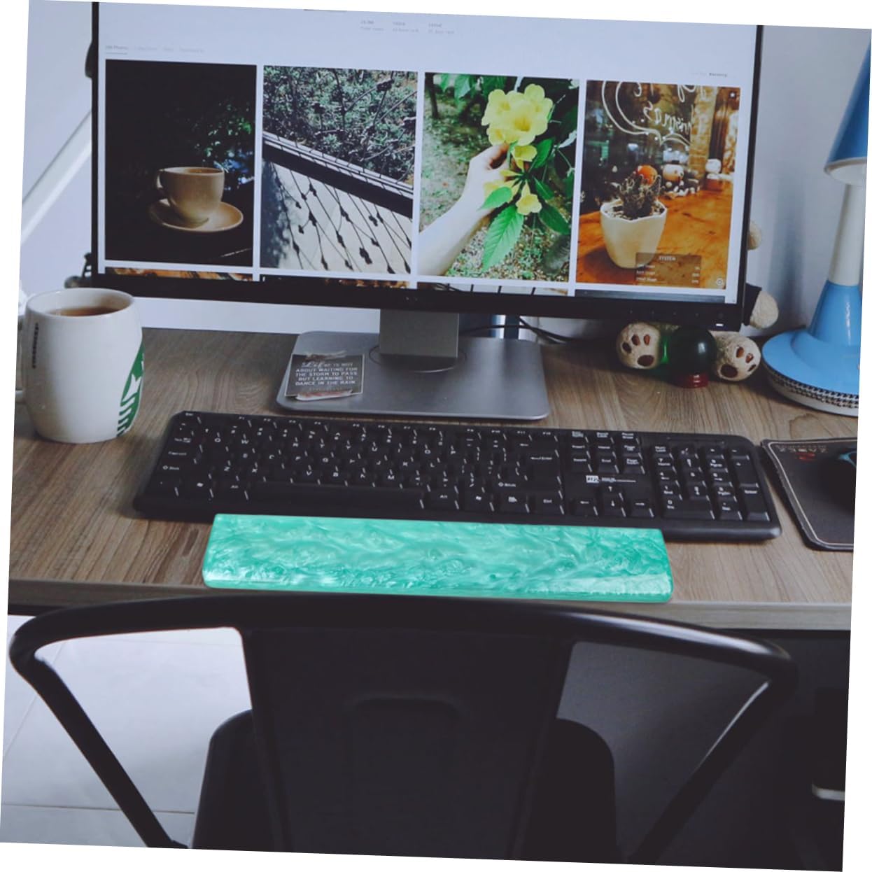 Professional Resin Keyboard Wrist Rest Ergonomic Support for for Office Gaming Use for Comfortable Typing and Hours