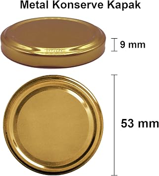 1000 ml Şeffaf Meyve Suyu Şişesi, Meşrubat, Limonata Şişesi Metal Kapaklı 1000 Cc Boş Cam Şişe (6, Altın Kapak, 1000, Mililitre)