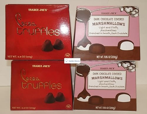 Trader Joe's Trufas de cacao y malvaviscos cubiertos de chocolate negro (cuatro cajas)