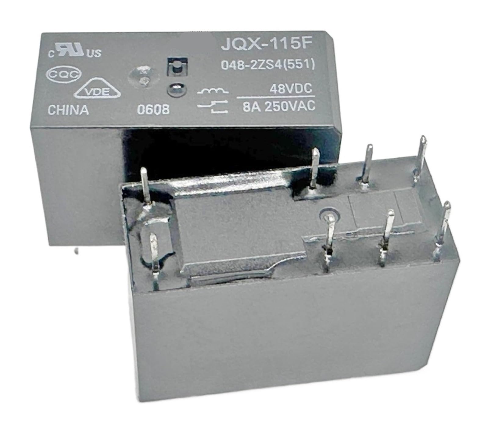 PKNVKZIDK 1pc JQX-115F 048-2ZS4(551) Relay 8pins