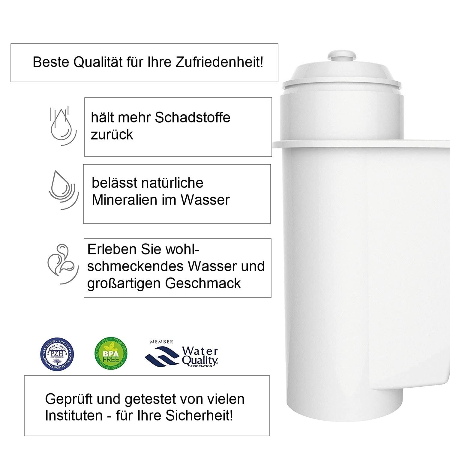 10x Wasserfilter ECF-7001A + 10 Reinigungstabs für Siemens EQ.-Serie Bosch