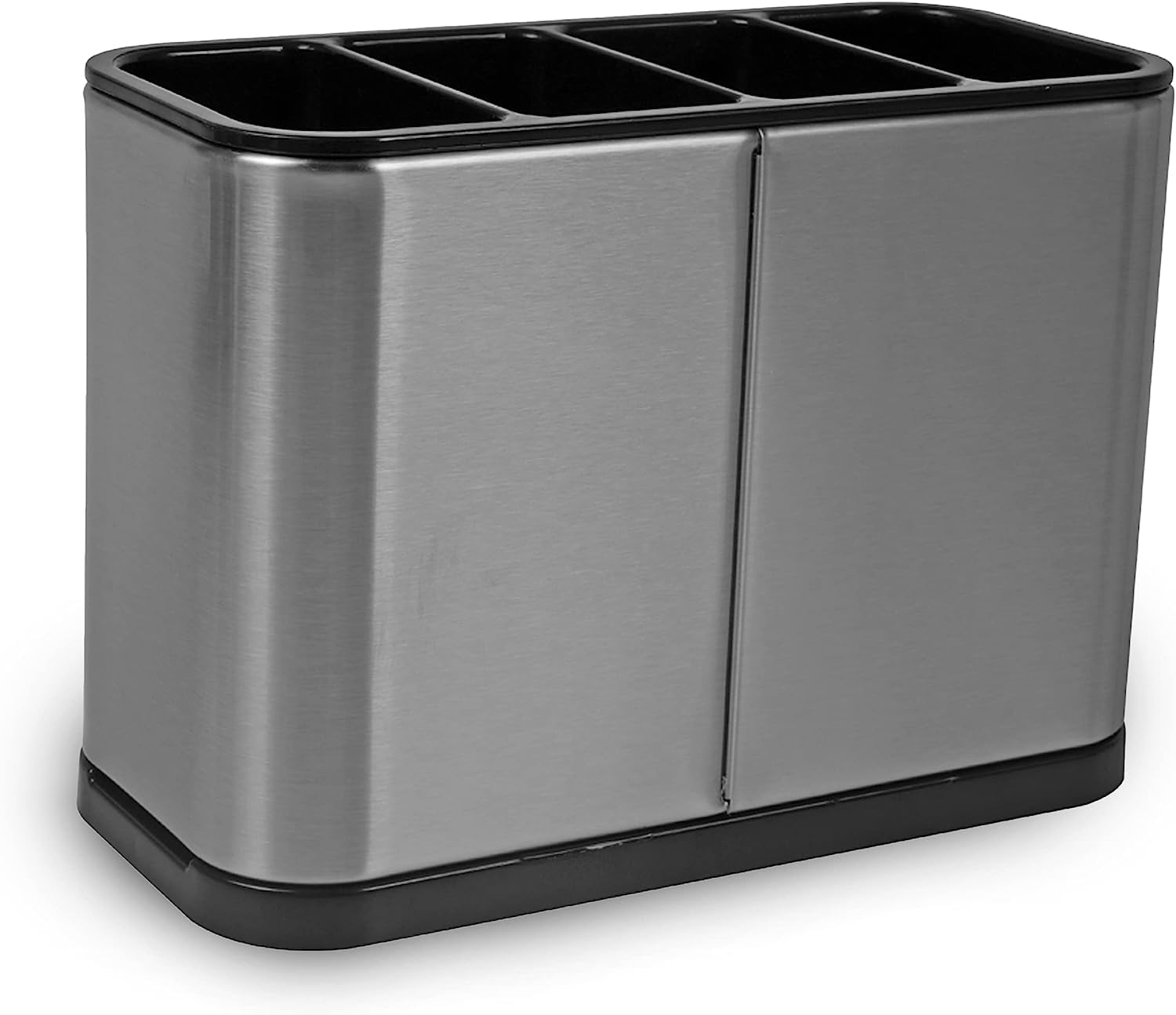 FIZZYBERRIES Kitchen Cutlery Holder Utensil Storage Organizer, Stainless Steel, Anti-Slip, Water Draining Design
