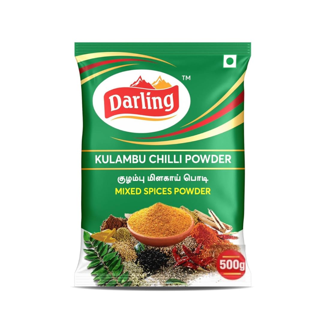 Darling Kulambu Chilli Powder 500g | Authentic South Indian Gravy Mix | Traditional Taste | Kulambu Milagai Thool | Pure & Natural Masala for Cooking-image-46