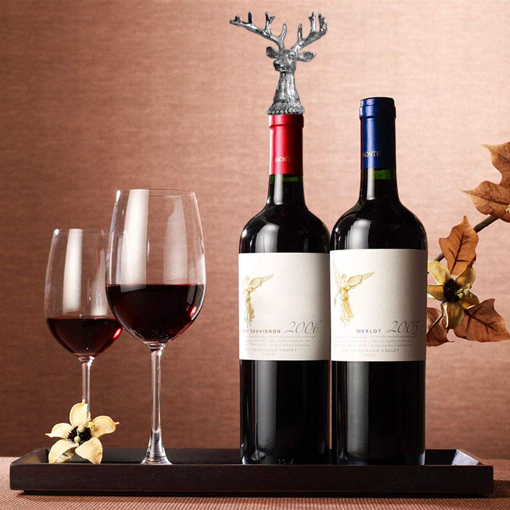 Bouchons De Vin Décoratifs - 2 Pièces - Forme Tête De Cerf Et Cheval - Silicone étanche - Cadeau Original Pour Amateurs De Vin