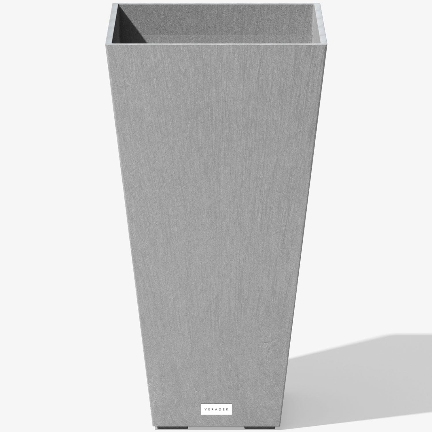 Veradek V-Resin Indoor/Outdoor Taper Planter (30 inch, Grey)
