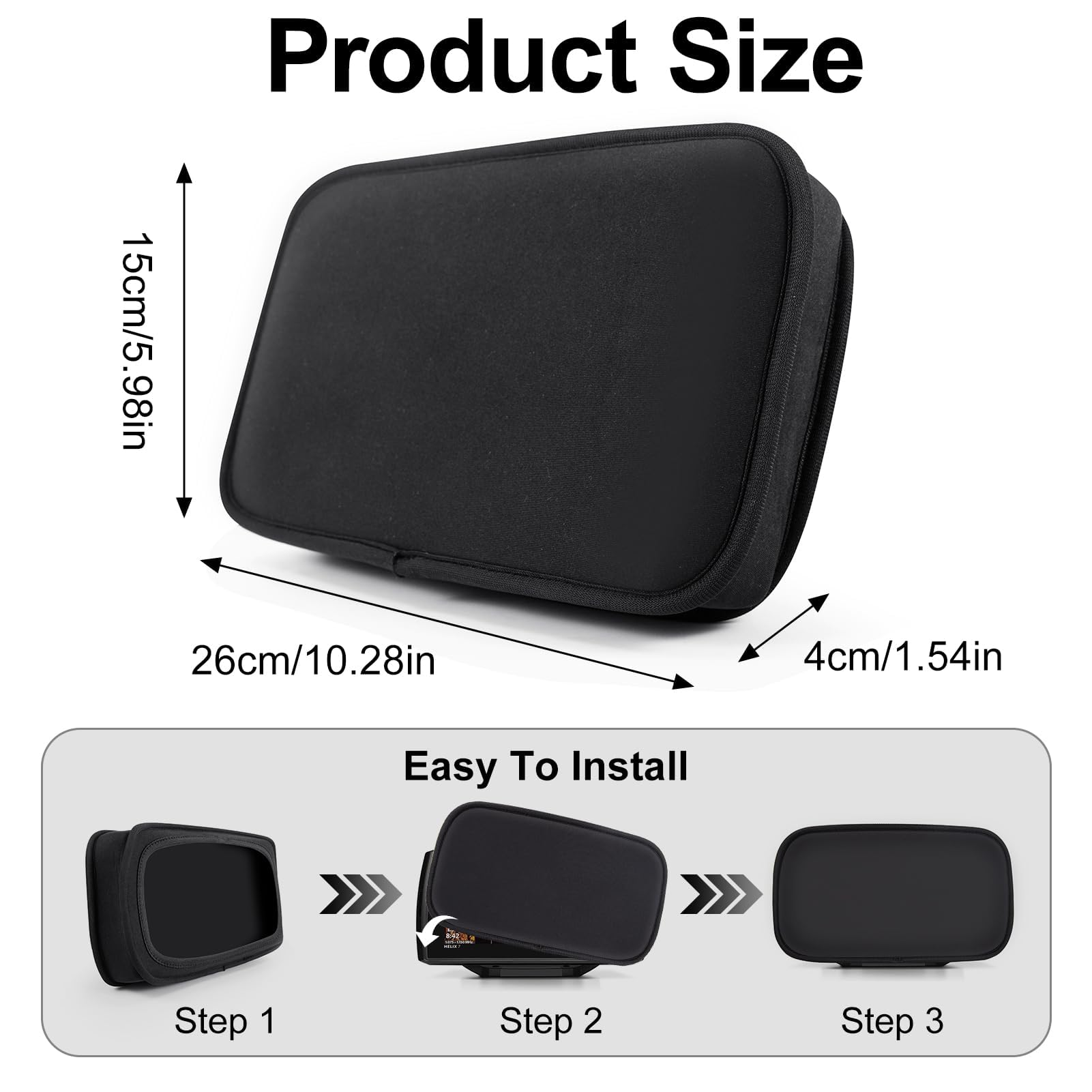 Custodia compatibile con Humminbird UC H7 in neoprene spesso Fish Finder H7 Helix 7 Copertura dello schermo, protegge lo schermo e il dispositivo da sole e condizioni climatiche avverse danni