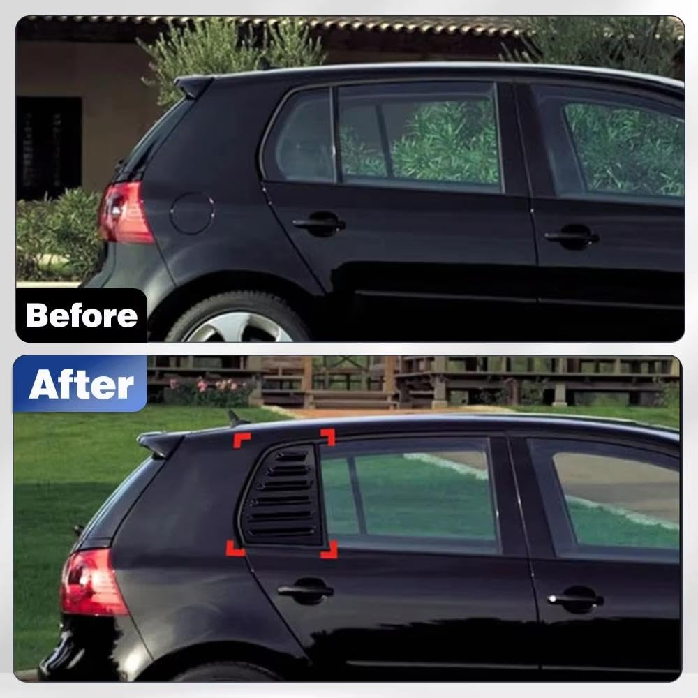 Rivestimenti Esterni Per Feritoia Posteriore Golf MK5 5 Porte 2004-2008 | Stile Posteriore Migliorato, Struttura ABS Affidabile, Facile E Conveniente(Catbon fiber look)