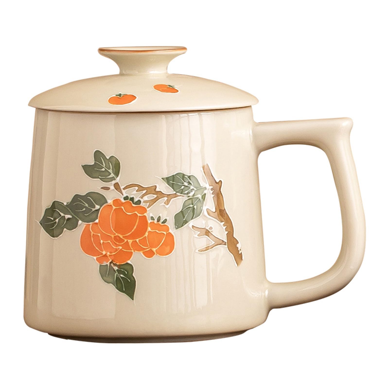 319 ml/297.7 g ręcznie malowane rzeźbione ceramiczne kubki