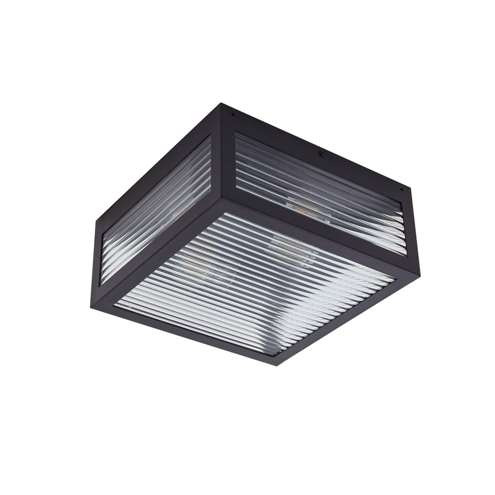 Lindby Black, Transparent Ceiling Light Outdoor Bolgar Dimmable (Modern) In Black Made Of Metal (2 Light Sources, E27) From Outdoor