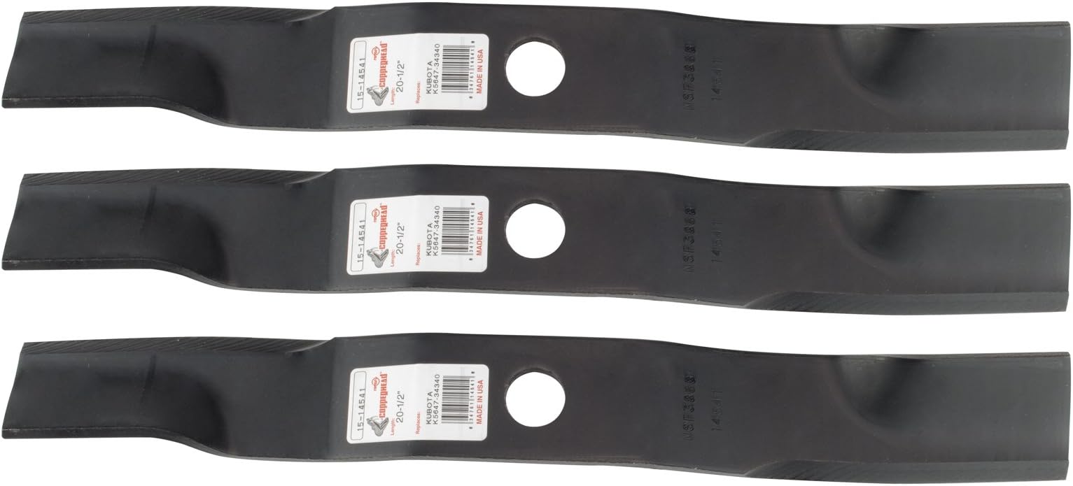 3 Pack Oregon 396810 G6 Gator Blade Fits Kubota K5645