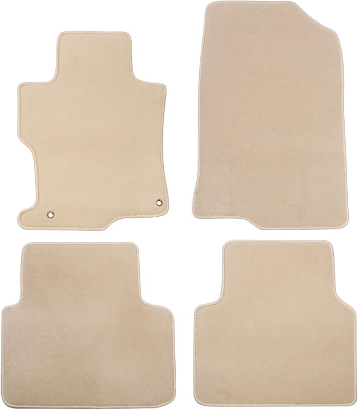 Tapetes automotivos de nylon bege para Honda Accord Sedan 2008–2012, 4 portas, conjunto com 4 peças IKON MOTORSPORTS
