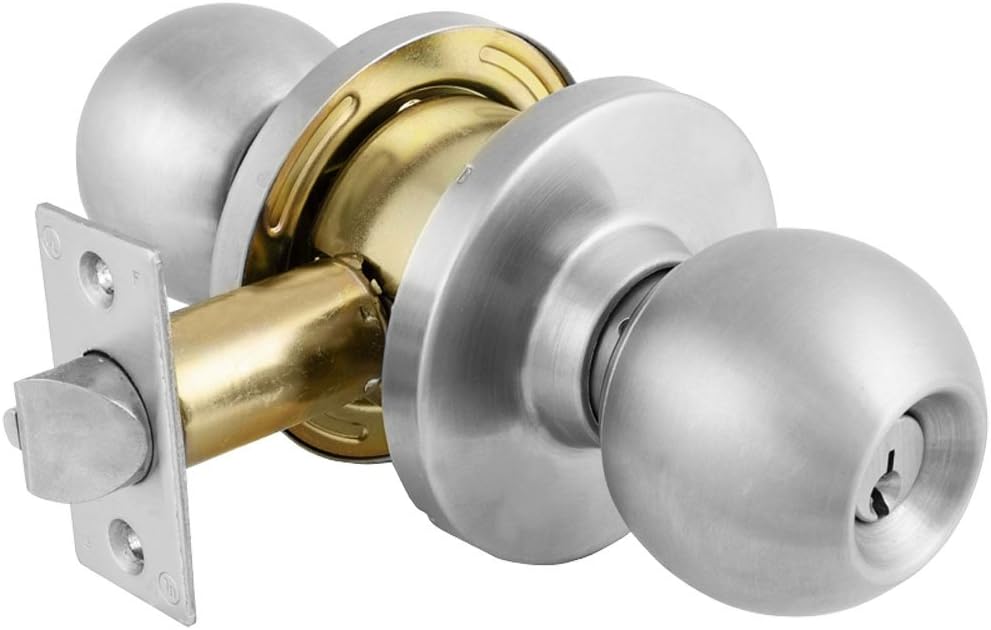 Master Lock BLC0232DKA4 Storeroom Cylindrical Ball Knob, Commercial Grade 2, Brushed Chrome Finish